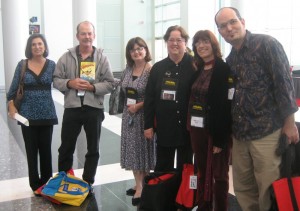 Authors pictured: Kate Hovey, Greg Trine, Barbara Bietz, Carol Heyer, Michelle Markel, and Mark London Williams at a recent CSLA conference. 