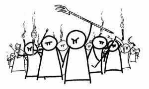Google - Angry Mob - Cartoon2